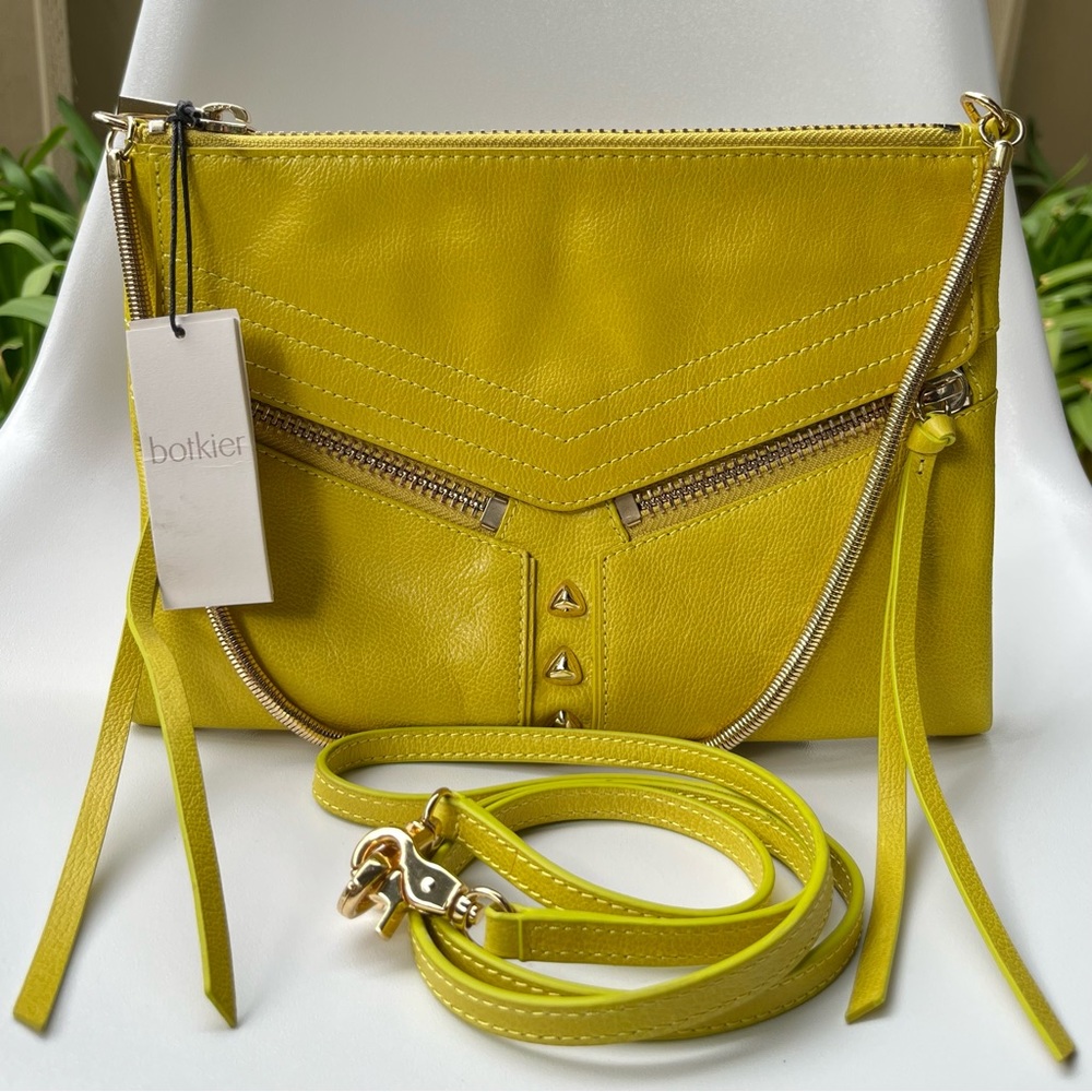 NWT Botkier Legacy Mini Convertible Citron Yellow Crossbody Bag